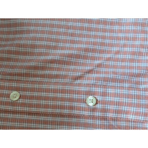 Eddie Bauer Mens Wrinkle Resistant Button-Down Shirt S Plaid 100% Cotton Red/Whi - Picture 3 of 6
